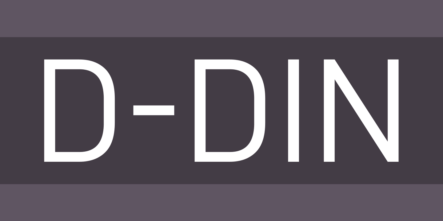 Beispiel einer D-DIN-Schriftart